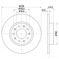 Тормозной диск HELLA 8DD 355 116-671 VUSBR Jeep Compass 55210PR O