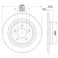 Тормозной диск HELLA 31856 YADA4OP 8DD 355 112-901 54 482