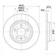 Тормозной диск HELLA 1437478608 8DD 355 132-701 XKR 42 - Изображение 4