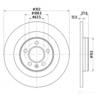 Тормозной диск HELLA 1437482298 8DD 355 132-121 837M 6S - Изображение 4