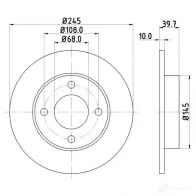 Тормозной диск HELLA 43X4X 8DD 355 100-621 5391 6 30629 - Изображение 4