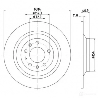 Тормозной диск HELLA AFS7U4U 546 64 32015 8DD 355 114-501 - Изображение 4