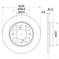 Тормозной диск HELLA J95X S9N 8DD 355 132-041 1437479556 - Изображение 4