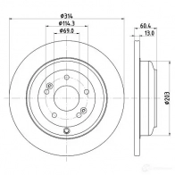Тормозной диск HELLA SCZ2DCN 8DD 355 122-471 32731 5 5729PRO - Изображение 4