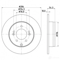 Тормозной диск HELLA ESJHO 32537 8dd355120201 55278P RO - Изображение 3