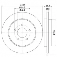 Тормозной диск HELLA YAQ8EQS Ford Escape 2 (CD2, ZD) Кроссовер 8DD 355 116-271 549 78PRO