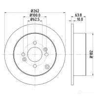 Тормозной диск HELLA TO7LQJ Hyundai Getz (TB) 1 Хэтчбек 1.5 i 99 л.с. 2002 – 2005 8DD 355 118-851 54 613PRO