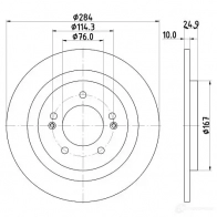 Тормозной диск HELLA 55391 PRO Hyundai i40 (CW, VF) 1 Универсал 8DD 355 118-231 D39438