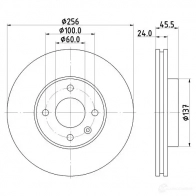 Тормозной диск HELLA 8DD 355 119-351 5541 4 32491 ZSSUKV4 - Изображение 4