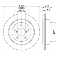 Тормозной диск HELLA 8DD 355 112-341 544 21 ME0FE1 31800 - Изображение 4