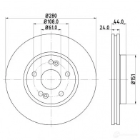Тормозной диск HELLA 8DD 355 127-741 54138PRO_ HC P8FV7PP 32872 - Изображение 4