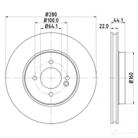 Тормозной диск HELLA WS9TU5 5457 9PRO_HC Mini Coupe 8DD 355 128-681