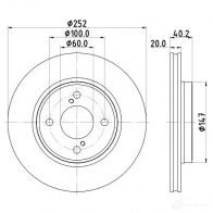 Тормозной диск HELLA 1 C0242 8DD 355 132-051 1437479714 - Изображение 4