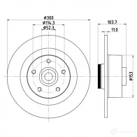 Тормозной диск HELLA LKRCZQE 8DD 355 123-171 549 61PRO 1424983033 - Изображение 4