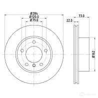 Тормозной диск HELLA 8E1UEA0 5 5384PRO_HC 1193339253 8dd355129391 - Изображение 4