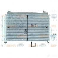 Тормозной диск HELLA 8dd355119681 F6BQQ 54 605PRO Audi TT (8J) 2 2006 – 2014