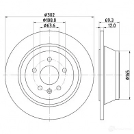 Тормозной диск HELLA 556 14PRO 32546 8dd355120291 KU7TAO4 - Изображение 3