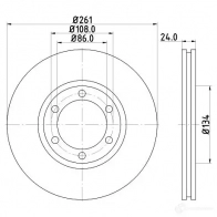 Тормозной диск HELLA 553 61 B1U899 8dd355117681 32327 - Изображение 2