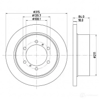Тормозной диск HELLA 50 238 31189 8DD 355 106-221 4VBYR5F - Изображение 4