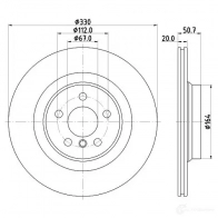 Тормозной диск HELLA 8DD 355 132-301 G7YH LI0 1437483084 - Изображение 4
