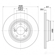 Тормозной диск HELLA 32744 8DD 355 122-621 J7NIC 55113P RO_HC - Изображение 4