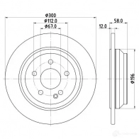 Тормозной диск HELLA 8DD 355 122-441 32728 XVS3W6 5 5727PRO