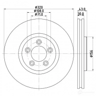 Тормозной диск HELLA 54587PR O_HC RXCMDOJ 8DD 355 128-691 32900 - Изображение 4