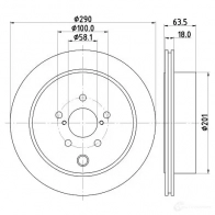 Тормозной диск HELLA DK4SXVL 32713 8DD 355 122-281 557 09PRO - Изображение 4