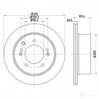 Тормозной диск HELLA 544 74 5JHZKL 31848 8DD 355 112-821 - Изображение 4