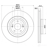 Тормозной диск HELLA FDZA XWR 1437483586 8DD 355 132-681