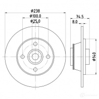 Тормозной диск HELLA SB0VHJ 545 41PRO 8DD 355 123-391 1193338767 - Изображение 4