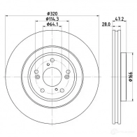 Тормозной диск HELLA K 0IVG 8DD 355 132-241 1437483362 - Изображение 4