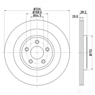 Тормозной диск HELLA 8dd355128971 5B2LA6Z 1193339209 54780PRO_ HC - Изображение 1
