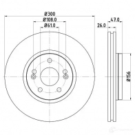 Тормозной диск HELLA 8DD 355 109-301 31497 UJ825 541 90PRO