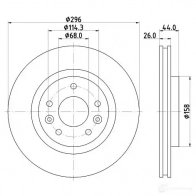 Тормозной диск HELLA 32760 557 42PRO RLC0L9 8DD 355 122-791 - Изображение 4