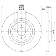 Тормозной диск HELLA 5460 4PRO A9PLE9 8DD 355 117-721 Audi A6 (C6) 3 2004 – 2010