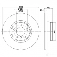 Тормозной диск HELLA 1193339278 8DD 355 129-651 CTBGXO 55420PRO_H C - Изображение 4