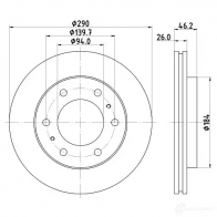 Тормозной диск HELLA 2B6ITVZ 8DD 355 118-631 54 288PRO 32420