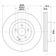 Тормозной диск HELLA 0DNA1KH 8DD 355 109-431 54 199PRO 31510