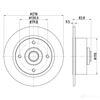 Тормозной диск HELLA 8DD 355 100-101 C25Y6F 539 02 30577 - Изображение 4