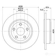 Тормозной диск HELLA 8DD 355 122-671 32749 ZUCARW 5574 7PRO - Изображение 4