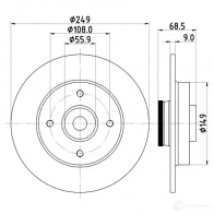 Тормозной диск HELLA CM826C 8DD 355 123-291 54333PR O 32807 - Изображение 4