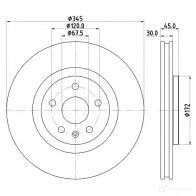 Тормозной диск HELLA UZTC 1 1437484137 8DD 355 132-621