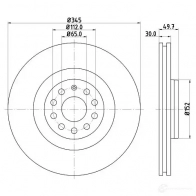 Тормозной диск HELLA 8DD 355 127-981 NWHT5 5420 6PRO_HC 1193339110 - Изображение 4