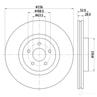 Тормозной диск HELLA 8DD 355 125-221 32845 TRD10 55823 PRO_HC