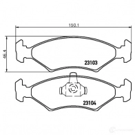 Тормозной диск HELLA 51 203 Hyundai Tiburon (RD2) 1 Купе 2.0 141 л.с. 1996 – 2001 8dd355103281 J601K