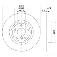 Тормозной диск HELLA V 22RD5 8DD 355 132-391 1437482931 - Изображение 4