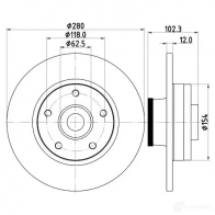 Тормозной диск HELLA 32803 54 537PRO 8DD 355 123-251 MDNDG - Изображение 4