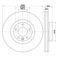Тормозной диск HELLA 32507 L3ELCPD 5513 6PRO 8DD 355 119-521 - Изображение 4