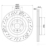 Тормозной диск HELLA I7 FX0 8DD 355 132-461 1437484115 - Изображение 4